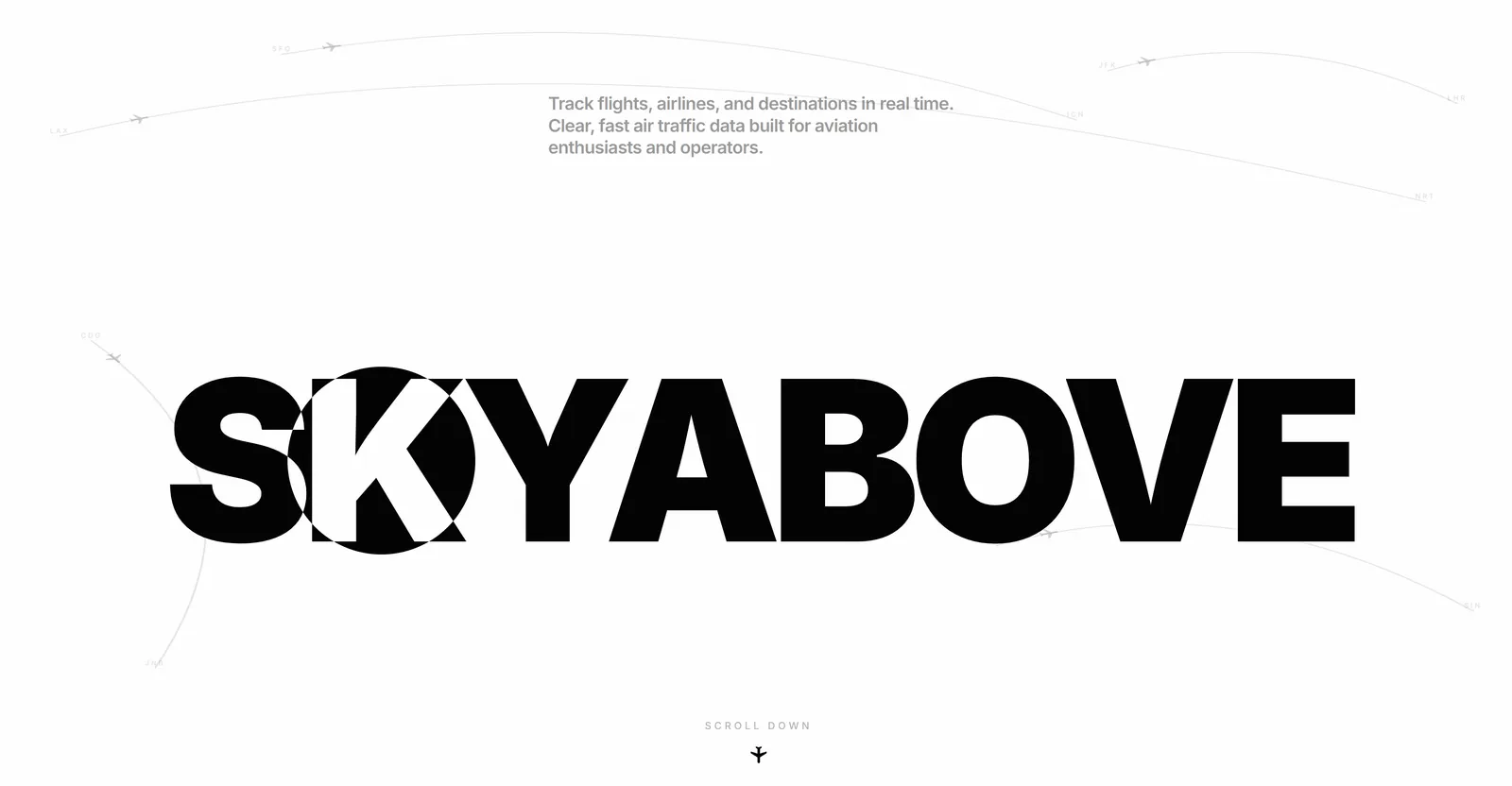 Screenshot of the SKYABOVE interface
